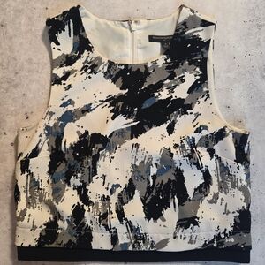 Abstract Print Sleeveless Top